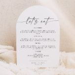 BLAIR Minimalist Bohemian Arch Wedding Menu Card<br><div class="desc">This wedding menu features a bohemian handwritten script font and modern minimalist design with an easy-to-use arch for cutting out. You will need to trim this menu on your own. Once the menu is printed and shipped, you will trim on the gray arch line. Pair with anything in the simple...</div>