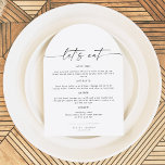 BLAIR Minimalist Bohemian Arch Wedding Menu Card<br><div class="desc">This wedding menu features a bohemian handwritten script font and modern minimalist design with an easy-to-use arch for cutting out. You will need to trim this menu on your own. Once the menu is printed and shipped, you will trim on the gray arch line. Pair with anything in the simple...</div>