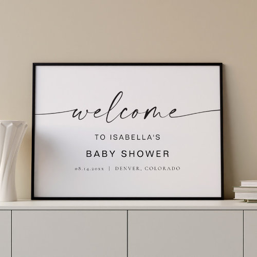 BLAIR Minimalist Boho Baby Shower Welcome Sign