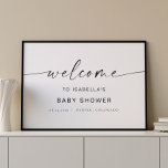 Blair Minimalist Boho Baby Shower Welcome Sign at Zazzle