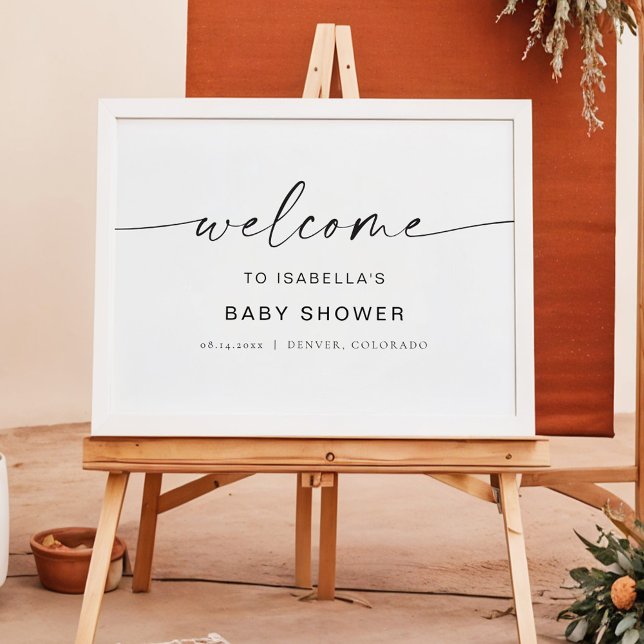 BLAIR Minimalist Boho Baby Shower Welcome Sign (Creator Uploaded)