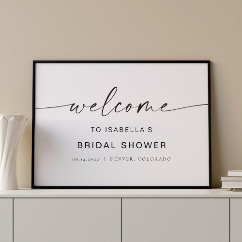 BLAIR Minimalist Boho Bridal Shower Welcome Sign