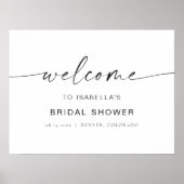 BLAIR Minimalist Boho Bridal Shower Welcome Sign (Front)