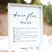 BLAIR Minimalist Wedding Dance Floor Rules Sign