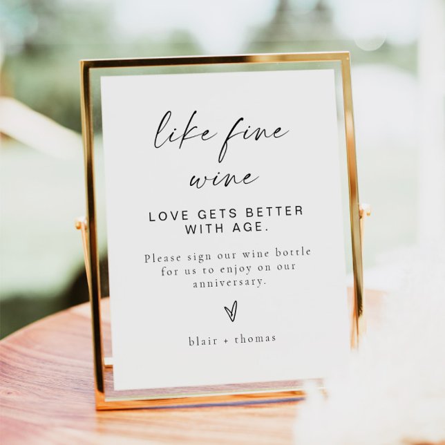 BLAIR Minimalist Wine Wedding Guestbook Sign (Creator Uploaded)