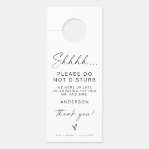 BLAIR Modern Bohemian Do Not Disturb Wedding Hotel Door Hanger