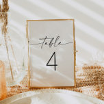 BLAIR Modern Bohemian Font Table Number Card<br><div class="desc">This table number features a modern bohemian handwritten font and simple minimalist design. Easily change the number to create all your table numbers. All colors are editable.</div>