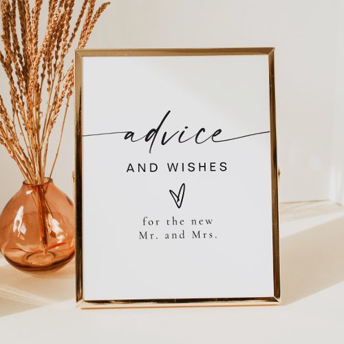 BLAIR Modern Boho Advice and Wishes for Newlyweds Poster