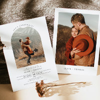 BLAIR Modern Boho Arch Photo Engagement Party Invitation