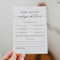 BLAIR Modern Boho Baby Advice and Predictions Card