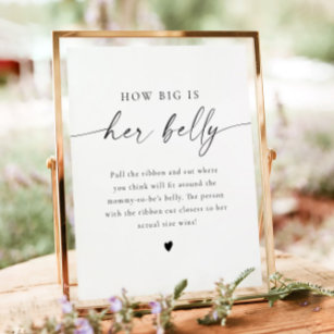 BLAIR Modern Boho How Big Is Her Belly Baby Poster