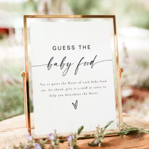 BLAIR Modern Guess the Baby Food Baby Shower Game Poster