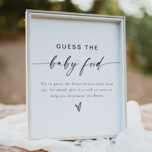 BLAIR Modern Guess the Baby Food Baby Shower Game