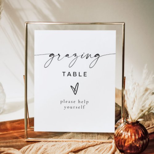 BLAIR Modern Minimalist Bohemian Grazing Table Poster