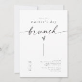 BLAIR Modern Minimalist Heart Mother's Day Brunch Invitation (Front)