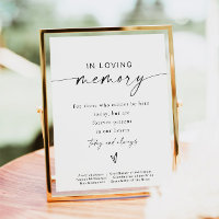 BLAIR Modern Minimalist In Loving Memory Wedding Poster
