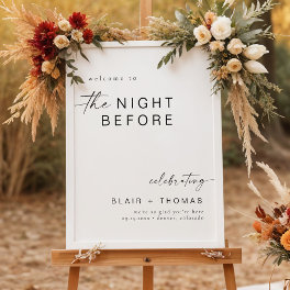 BLAIR Modern The Night Before Rehearsal Dinner Poster