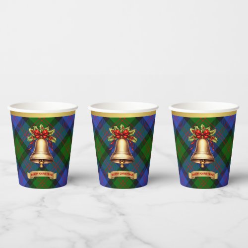Blair Personalized Tartan Christmas  Paper Cups
