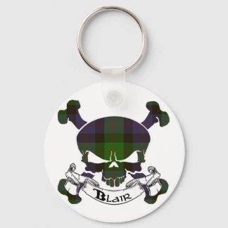 Blair Tartan Skull Keychain