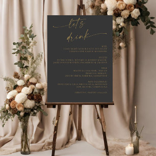 BLAIRE Modern Calligraphy Script Bar Menu Wedding Foam Board