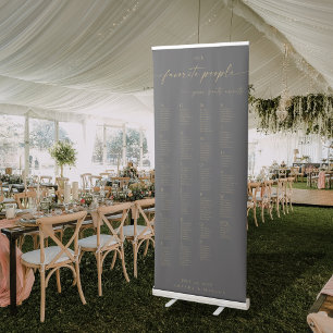 BLAIRE Our Favorite People Wedding Seating Chart Retractable Banner
