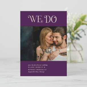 Blaire Purple Modern Wedding Save The Date