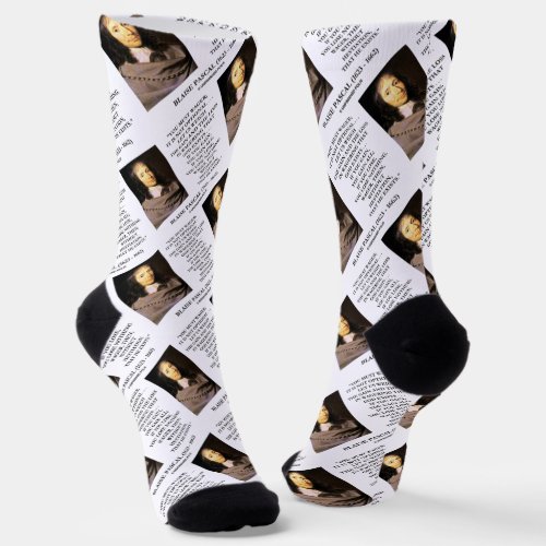 Blaise Pascal Gain Loss Wagering God Exists Quote Socks