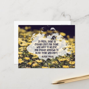 Blaise Pascal Inspirational Quote "In faith" Postcard