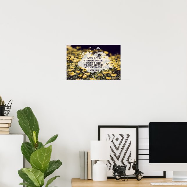 Blaise Pascal Inspirational Quote "In faith" Poster (Home Office)