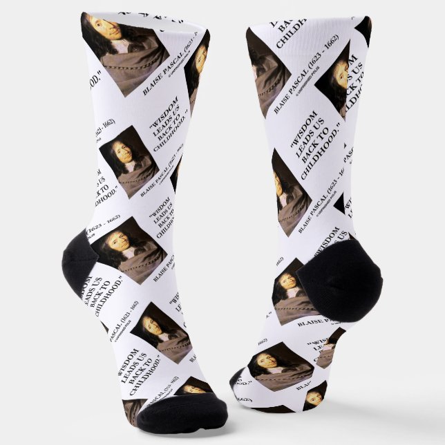 Blaise Pascal Wisdom Leads Us Back To Childhood Socks (Angled)