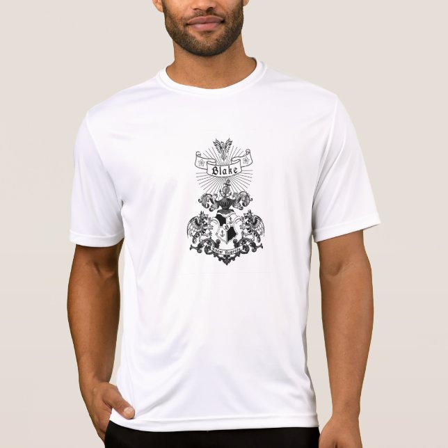 Blake Family Crest - Black Ink T-Shirt (Front)