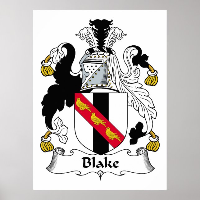 Blake Family Crest Poster (Front)