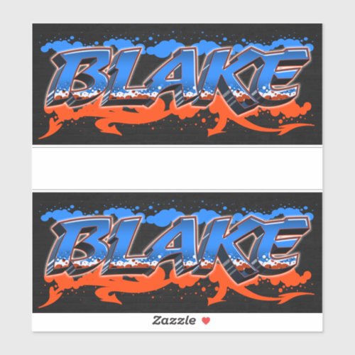 Blake First Name Graffiti Sticker