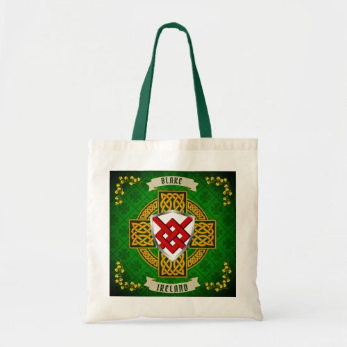 Blake Irish Shield  Celtic Cross Personalized Tote Bag