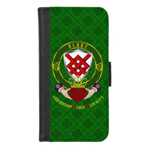 Blake Irish Shield  Claddagh iPhone 87 Wallet Case