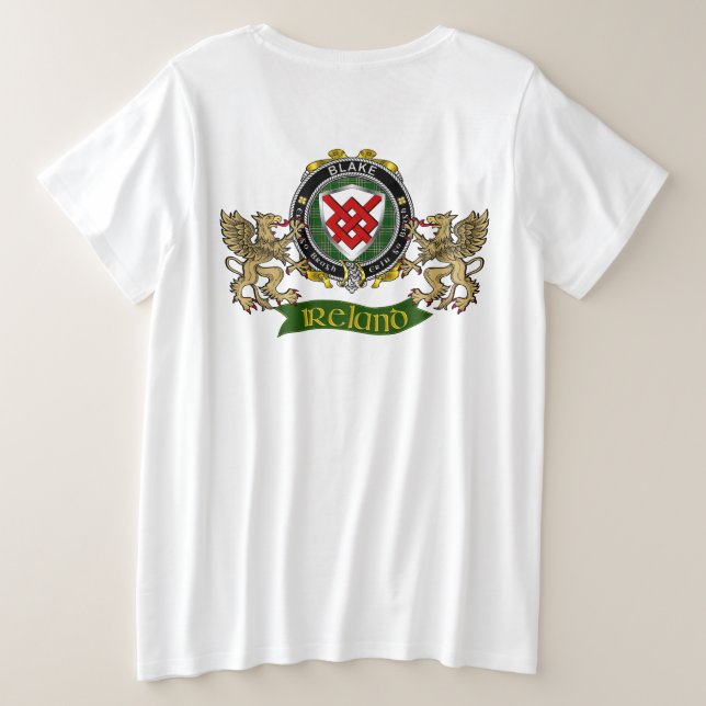 Blake Irish Shield Women's Plus T-Shirt (Design Back)