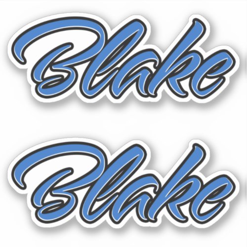 Blake name blue sticker embroiderset