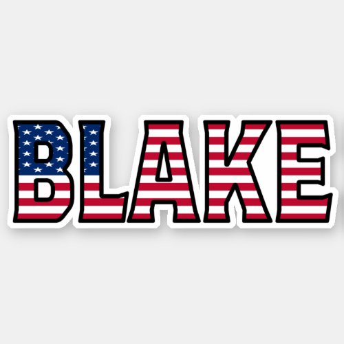 Blake Name First Name USA Sticker Stickerset
