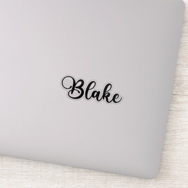 Blake Name - Handwritten Calligraphy Sticker (Detail)