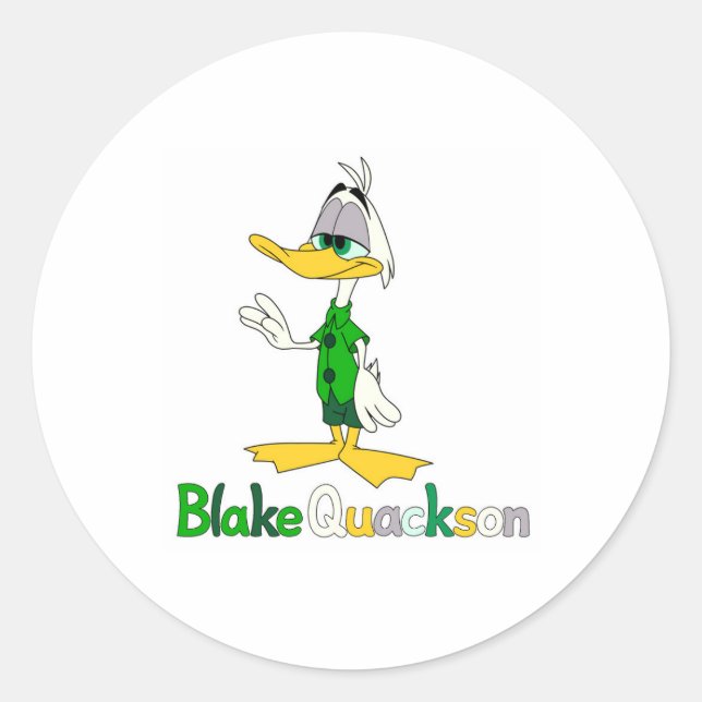 Blake Quackson Round Sticker (Front)