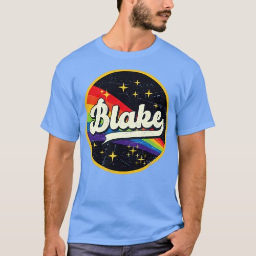Blake Rainbow In Space Vintage GrungeStyle T_Shirt