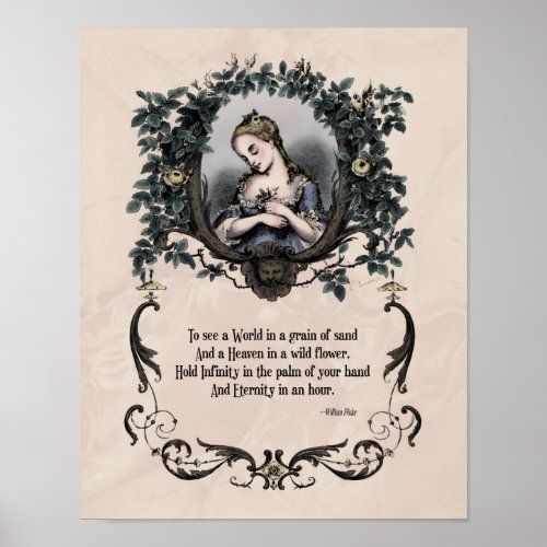 Blake To See a World Victorian Poetry Art 11x14 Poster