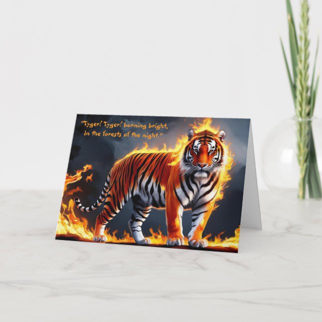 Blake Tyger! Tyger! Greeting Card (Front)