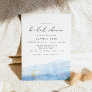 BLAKELY Ocean Blue Watercolor Gold Bridal Shower Invitation