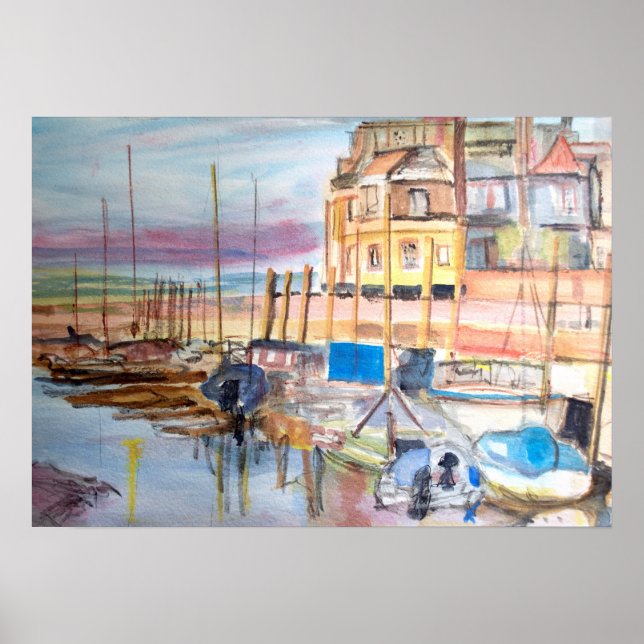 Blakeney Harbour in Norfolk Poster (Front)