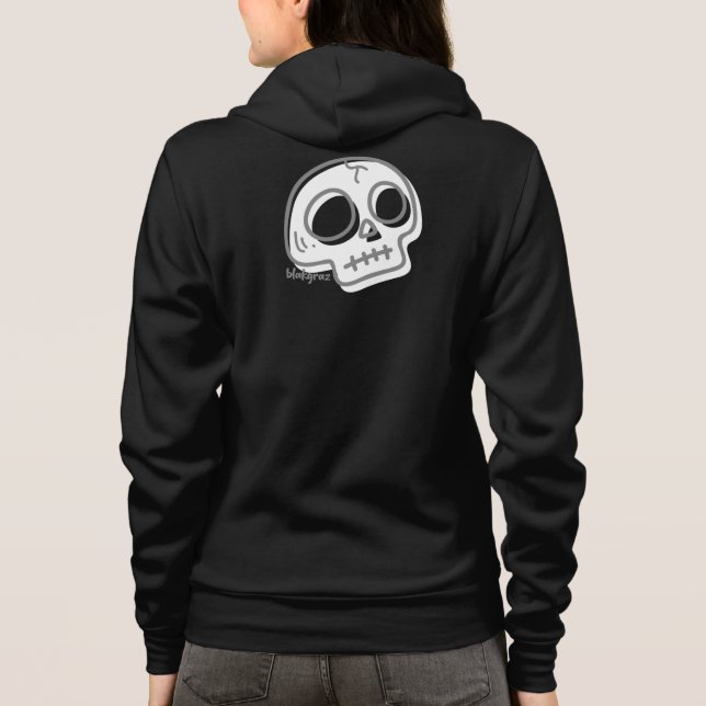 Blakgraz Cute Cartoon Skull T-Shirt Hoodie (Back)