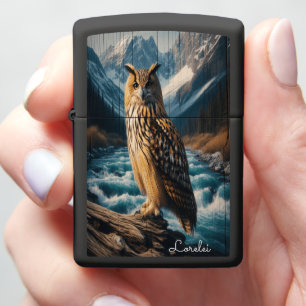 Blakiston's Fish Owl Mountain River Monarch Zippo Lighter