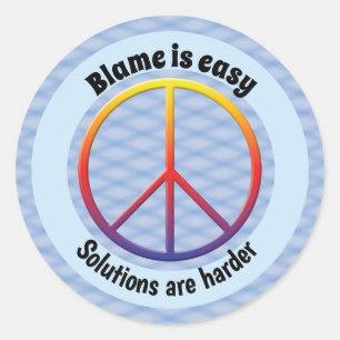 Blame is Easy Classic Round Sticker