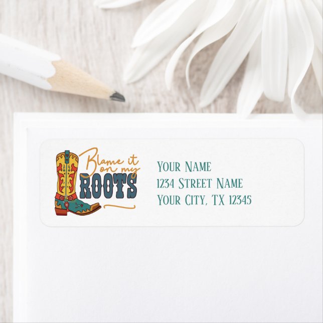 Blame It On My Roots Label (Insitu)