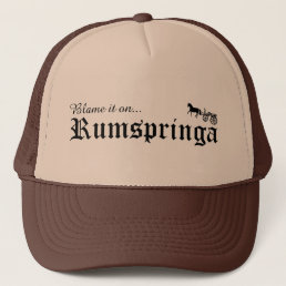 blame it on rumspringa trucker hat